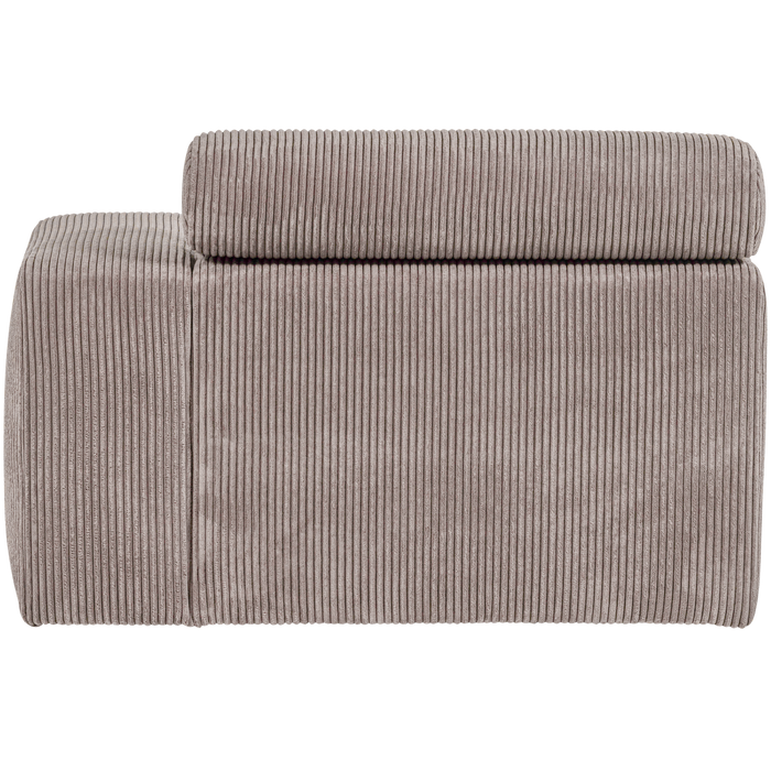 WOOOD Novi Chaise Longue Element Arm Rechts - Ribstof - Zand
