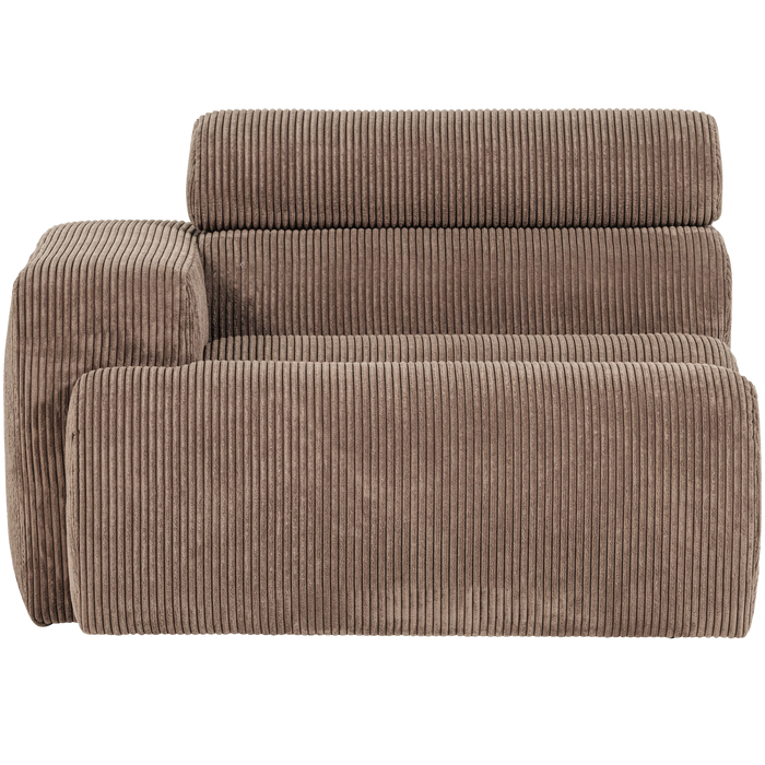 WOOOD Novi 1-Zits Element Bank Arm Rechts - Ribstof - Taupe