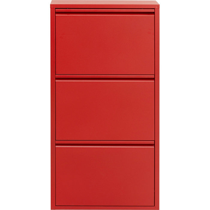 Schoenenkast Caruso rood 3 laden Kare Design