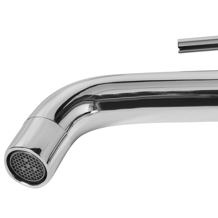 Beliani - SALINAS - Enkele wastafelkraan - Zilver - 18 cm - Messing