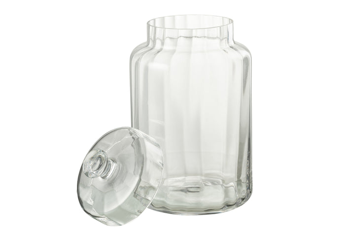 J-Line voorraadpot Elia - glas - transparant - large