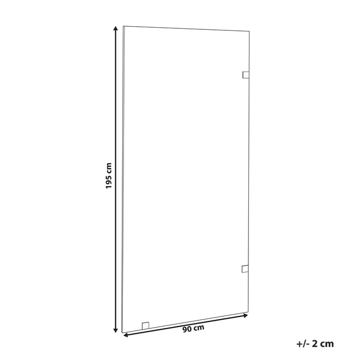 Beliani - ICALMA - Douchescherm - Zwart - Veiligheidsglas