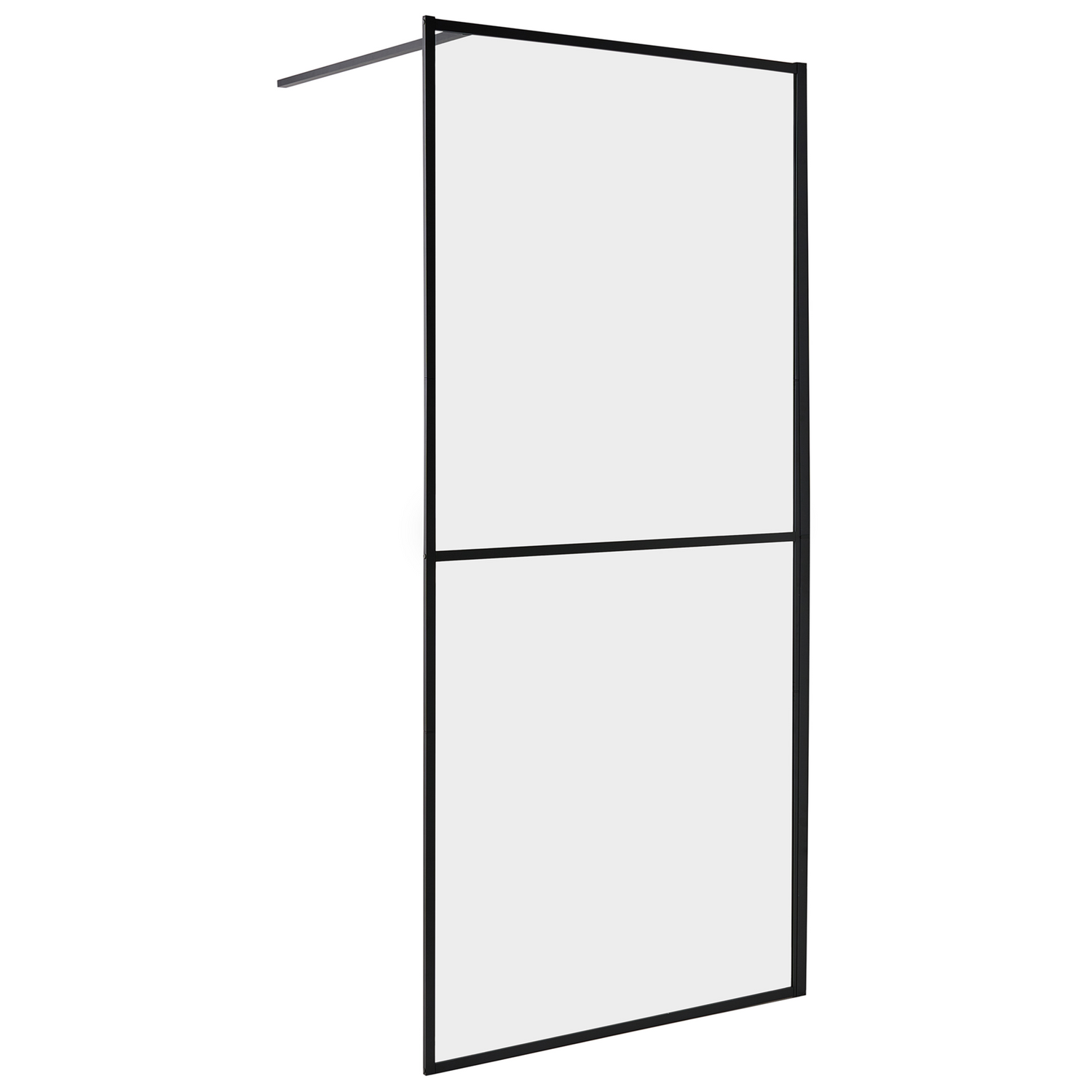 Beliani - ACULEO - Douchescherm - Zwart - Veiligheidsglas