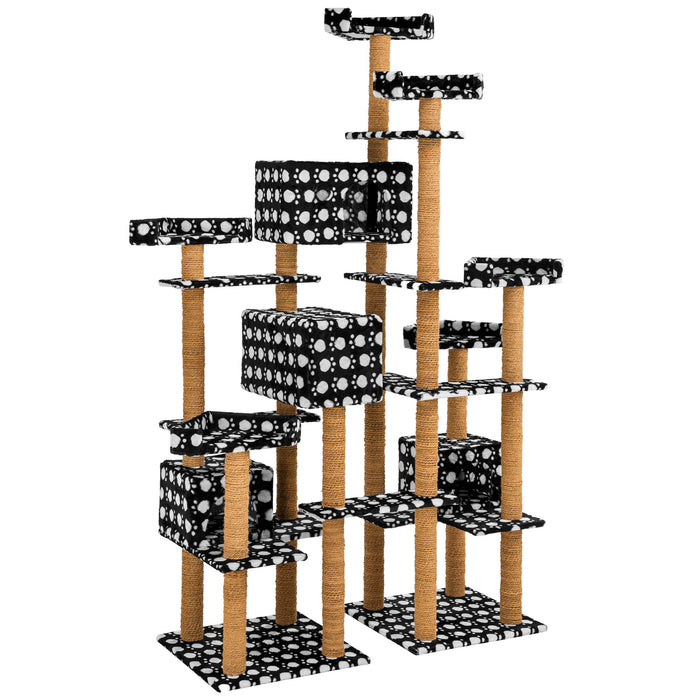 tectake® Krabpaal Mieze - Zwart | Wit