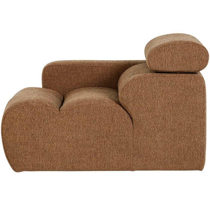 WOOOD Novi 1-Zits Element Bank Arm Links - Polyester - Karamelbruin