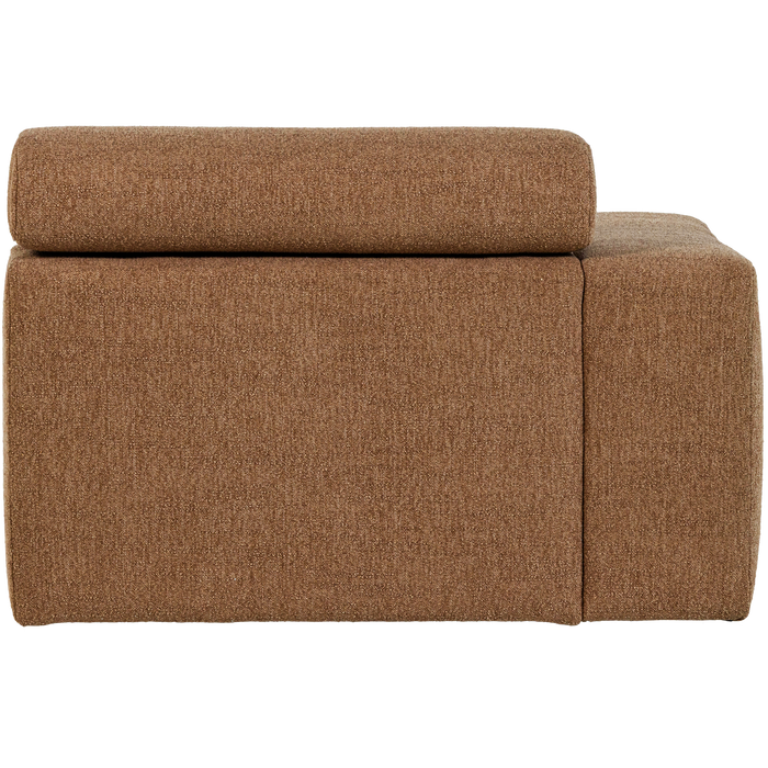 WOOOD Novi 1-Zits Element Bank Arm Links - Polyester - Karamelbruin