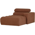 WOOOD Novi Chaise Longue Element Arm Rechts - Polyester - Terra