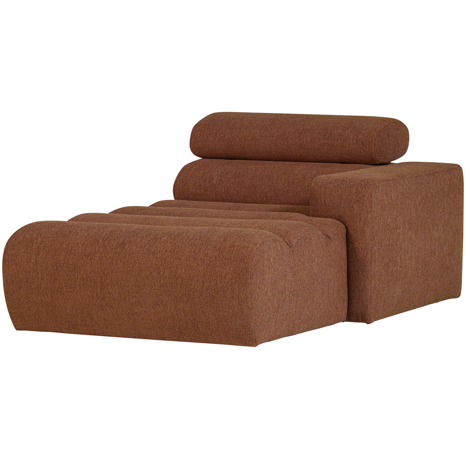WOOOD Novi Chaise Longue Element Arm Rechts - Polyester - Terra