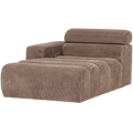WOOOD Novi Chaise Longue Element Arm Links - Ribstof - Taupe