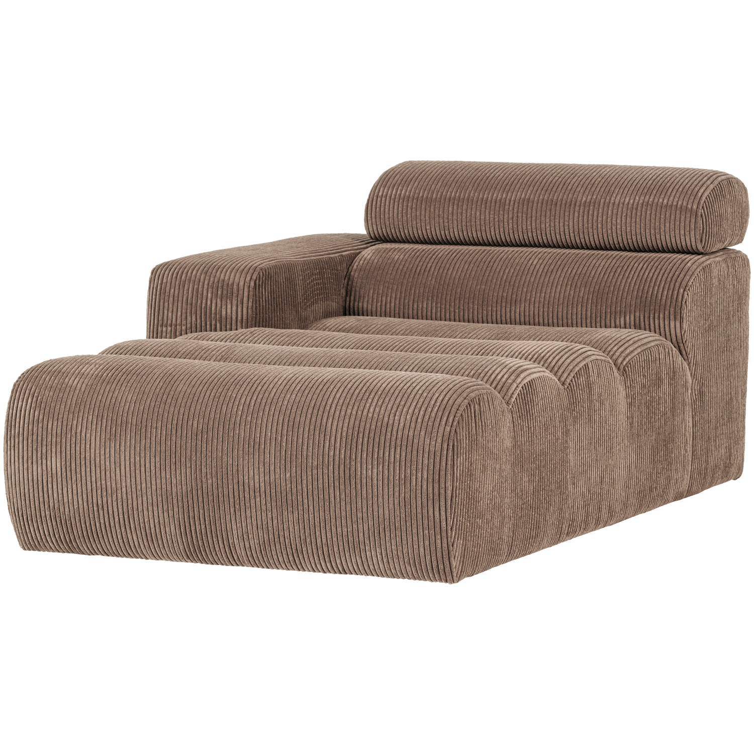 WOOOD Novi Chaise Longue Element Arm Links - Ribstof - Taupe