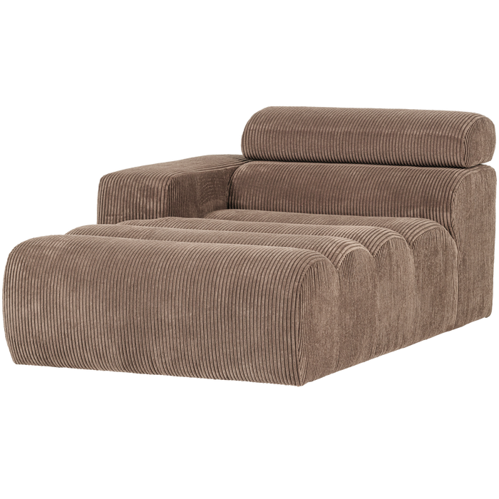 WOOOD Novi Chaise Longue Element Arm Links - Ribstof - Taupe