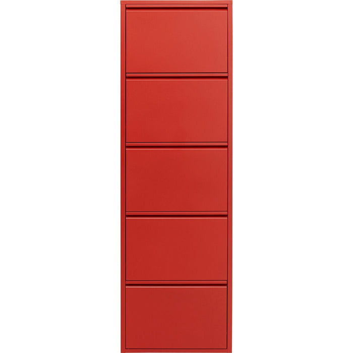 Schoenenkast Caruso rood 5 laden Kare Design