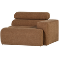 WOOOD Novi 1-Zits Element Bank Arm Rechts - Polyester - Karamelbruin