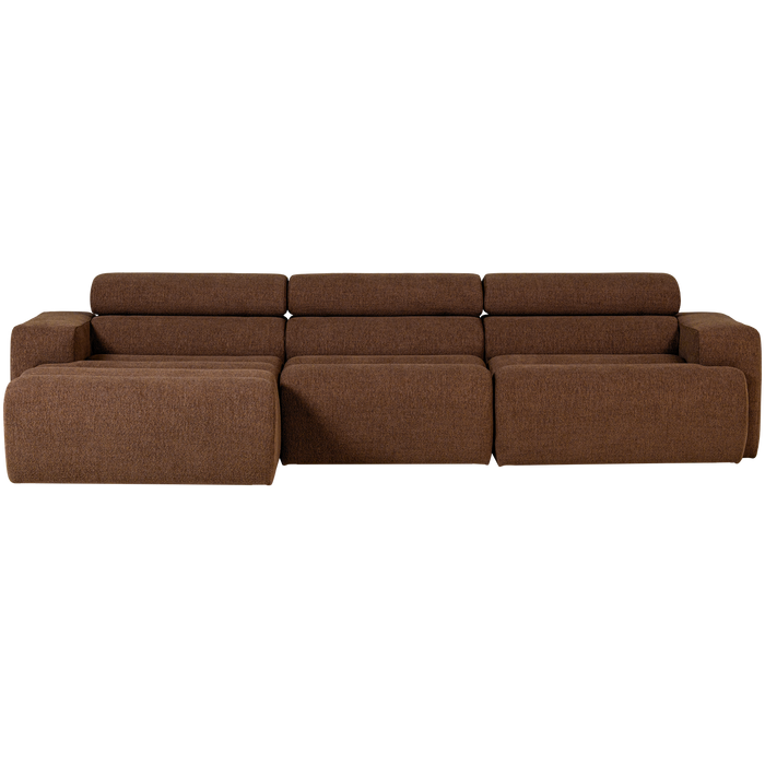 WOOOD Novi Chaise Longue Bank Links - Polyester - Mokka