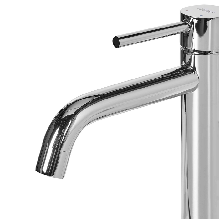 Beliani - SALINAS - Enkele wastafelkraan - Zilver - 18 cm - Messing