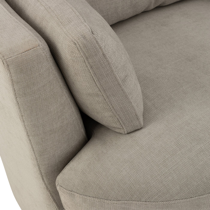 J-Line loungestoel Swiv - hout|textiel - grijs