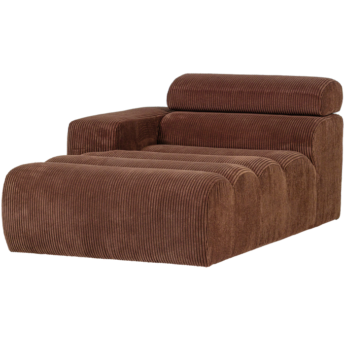 WOOOD Novi Chaise Longue Element Arm Links - Ribstof - Terra