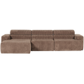 WOOOD Novi Chaise Longue Bank Links - Ribstof - Taupe