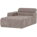 WOOOD Novi Chaise Longue Element Arm Links - Ribstof - Zand