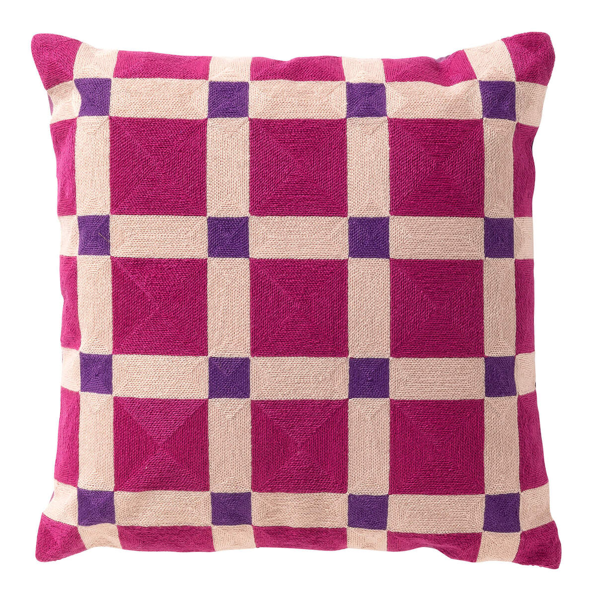 Dutch Decor sierkussen BLOCKS - 45x45 cm Deep Lavender