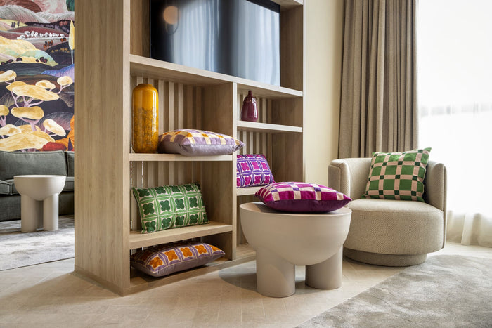 Dutch Decor sierkussen BLOCKS - 45x45 cm Deep Lavender