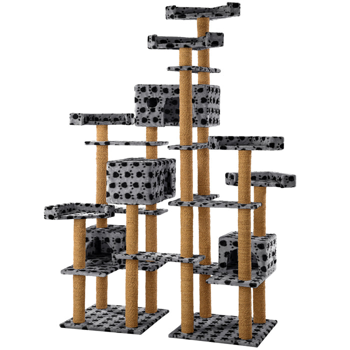 tectake® Krabpaal Mieze - Zwart | Grijs