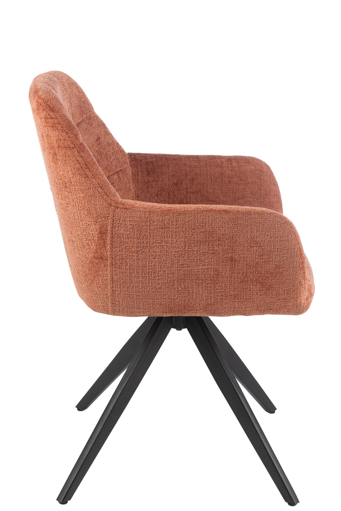 J-Line stoel Louna - ijzer|acryl - perzik