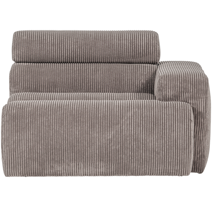 WOOOD Novi 1-Zits Element Bank Arm Links - Ribstof - Zand - 86x109x113