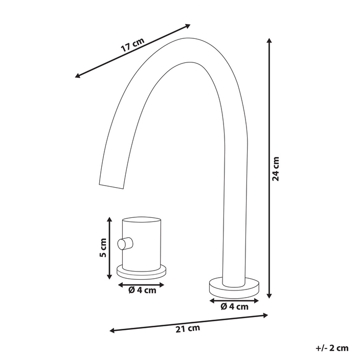 Beliani - COLICO - Wastafelmengkraan - Zilver - Messing