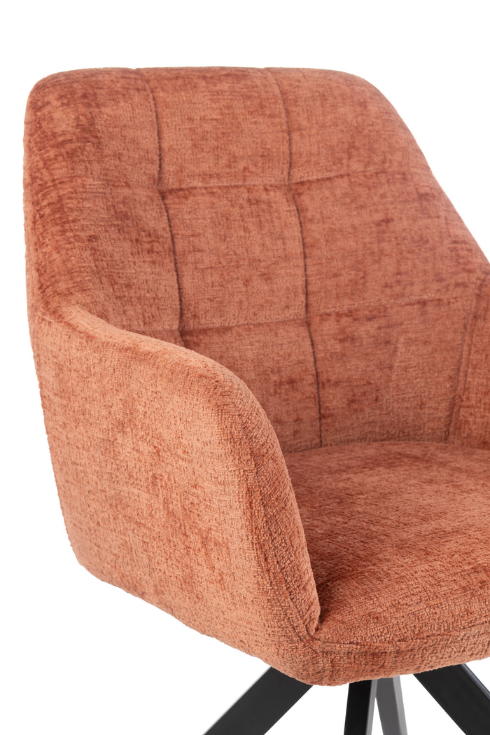 J-Line stoel Louna - ijzer|acryl - perzik