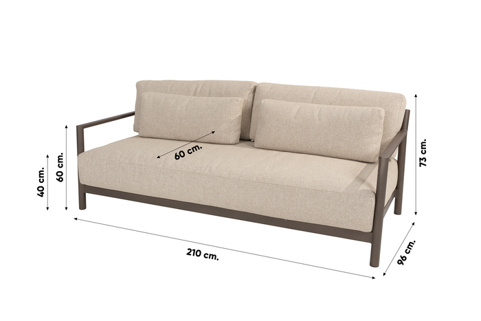 4-Seasons Capresi 3-zits loungebank - terre