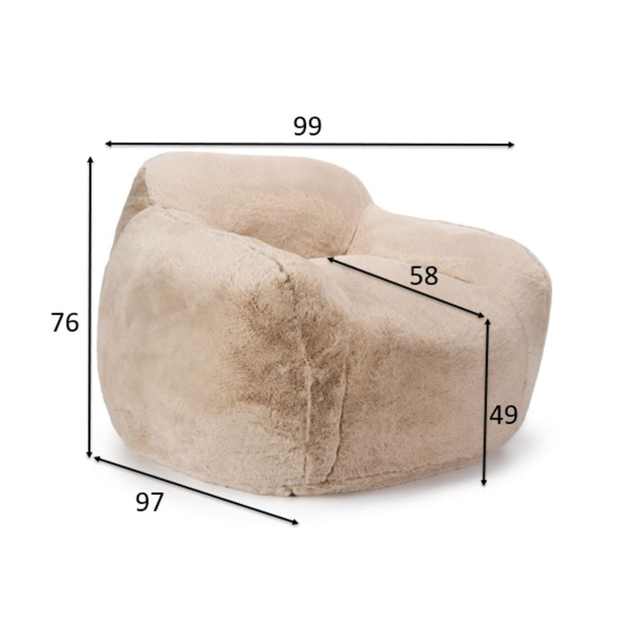 Fauteuil Mika 99cm creme Kare Design