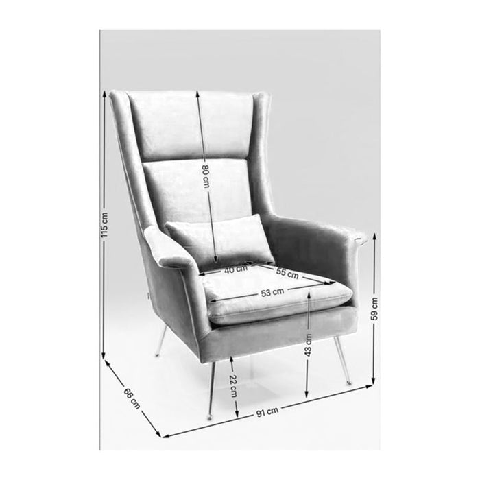 Kare Design Vegas Forever Fauteuil melange grijs