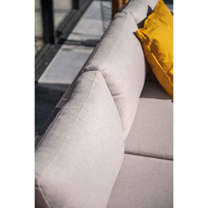 Santos lounge-diningset - 5-dlg.-links -acaciahout met white wash-sand