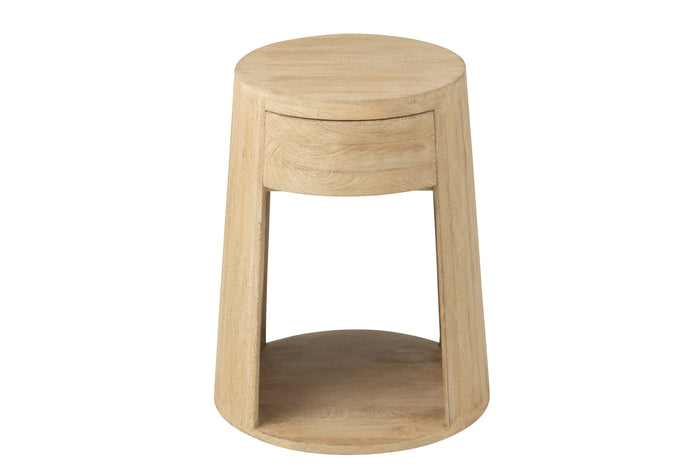 J-Line bijzettafel Drawn - hout|mdf - naturel