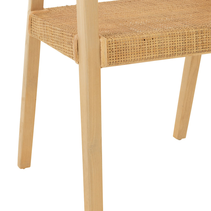 J-Line stoel Vierkant Open Sungkai - hout - naturel