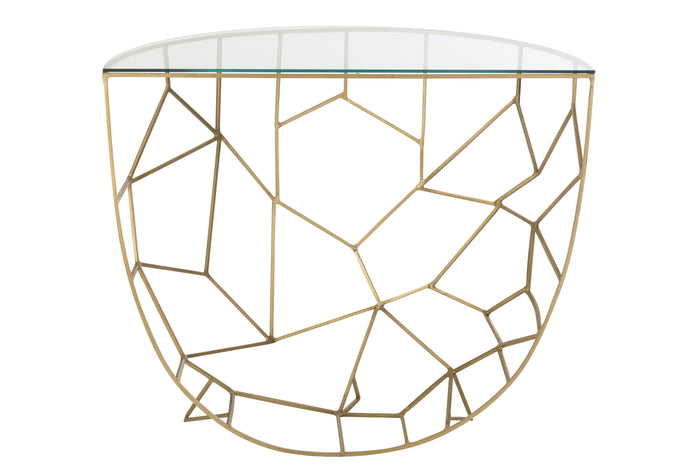 J-Line console Moza - metaal|glas - goud