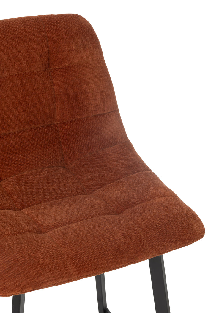 J-Line barstoel Kent - metaal|polyester - roest