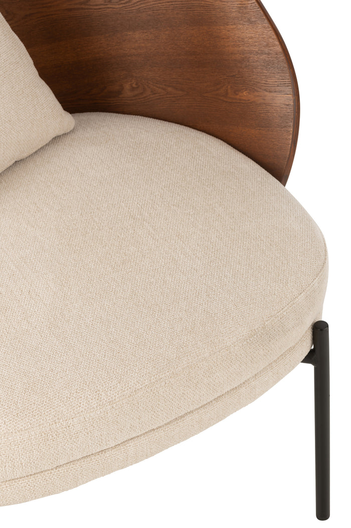 J-Line loungestoel - multiplex|metaal - bruin|beige