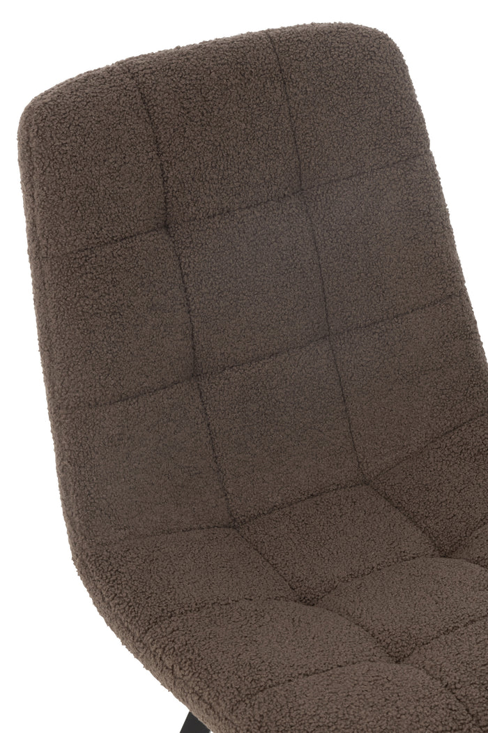 J-Line stoel Clark - metaal|polyester - bruin