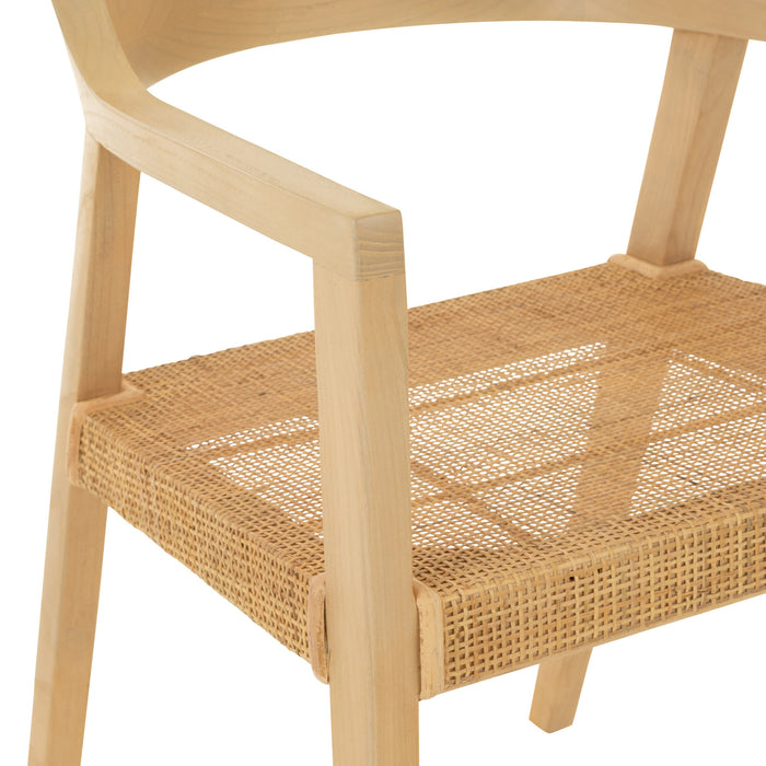 J-Line stoel Vierkant Open Sungkai - hout - naturel