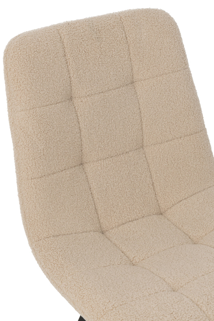 J-Line eetstoel Clark - metaal|polyester - wit