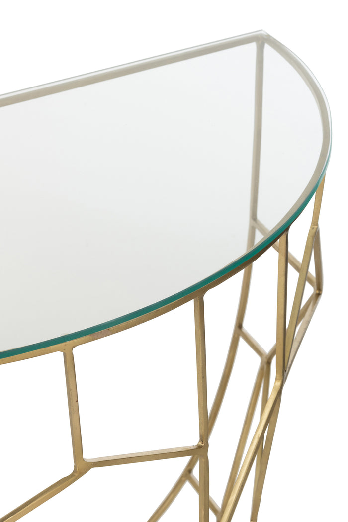J-Line console Moza - metaal|glas - goud