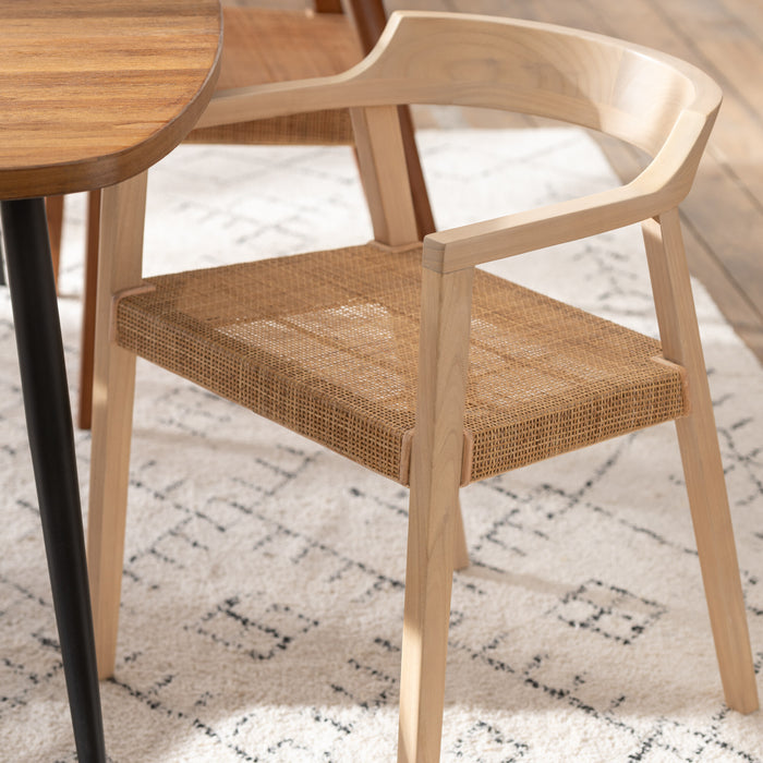 J-Line stoel Vierkant Open Sungkai - hout - naturel