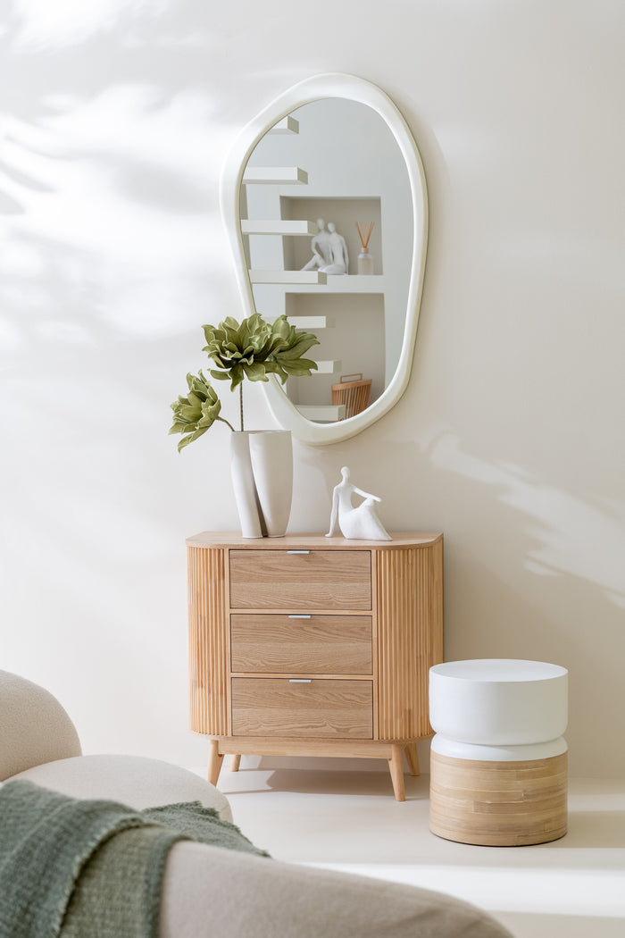 J-Line kast Rond - dennenhout - naturel - large