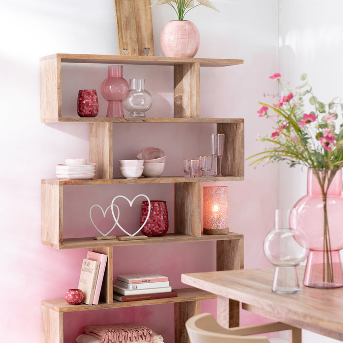 J-Line boekenkast Verticaal Latten - hout - naturel