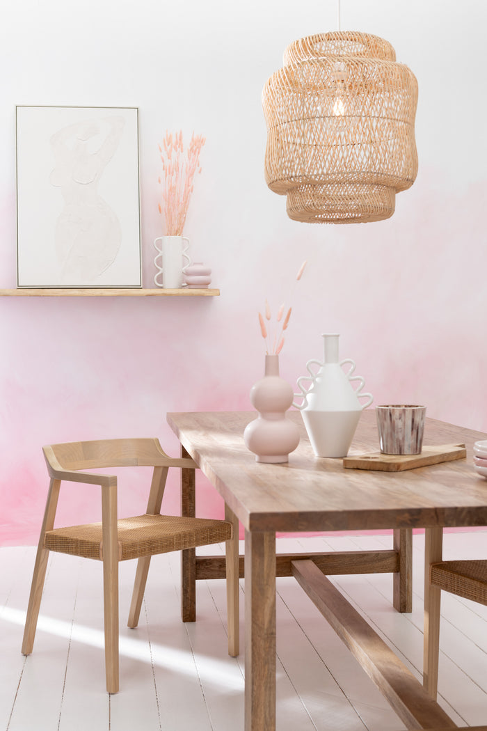 J-Line stoel Vierkant Open Sungkai - hout - naturel