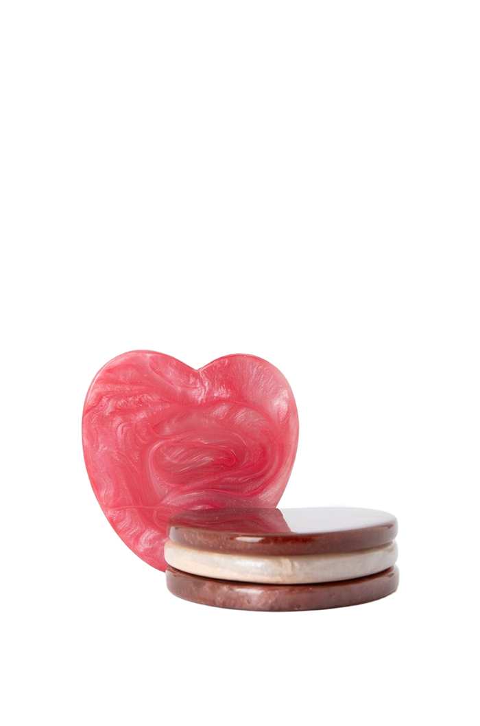 Sissy-Boy Roze onderzetters hart-4st.