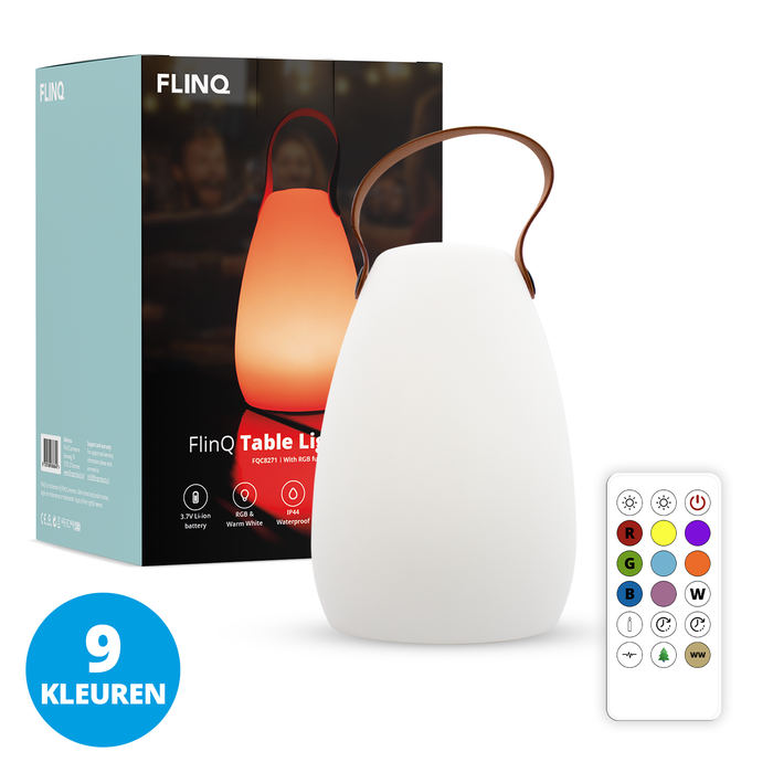FlinQ Tafellamp Fiji Led IP44 incl. Accu  15 x 20cm