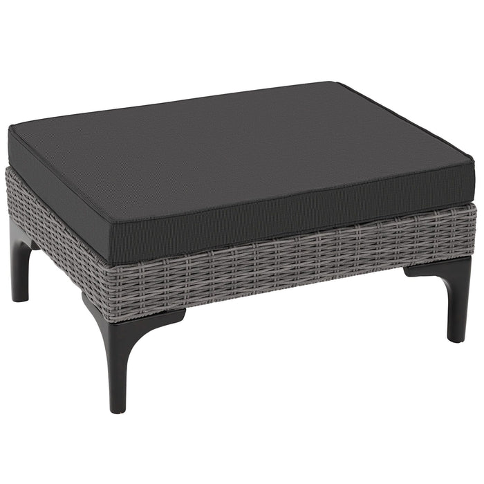 tectake® Wicker lounge Bellaria met aluminium frame - Grijs